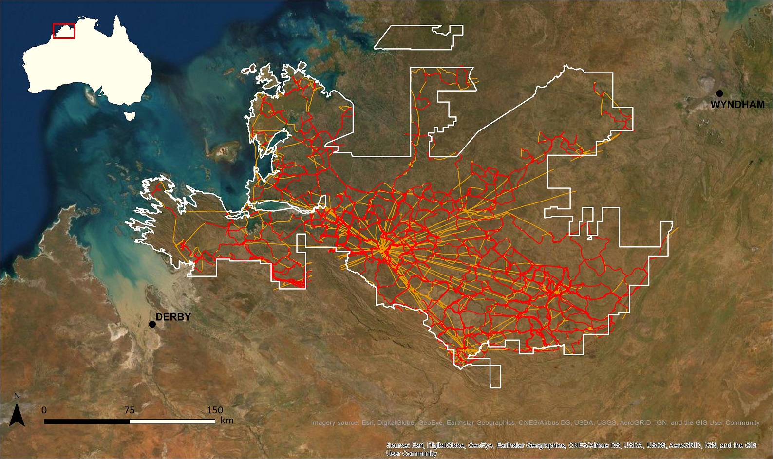 Image C Kimberley Flight Lines For Aerial Burning