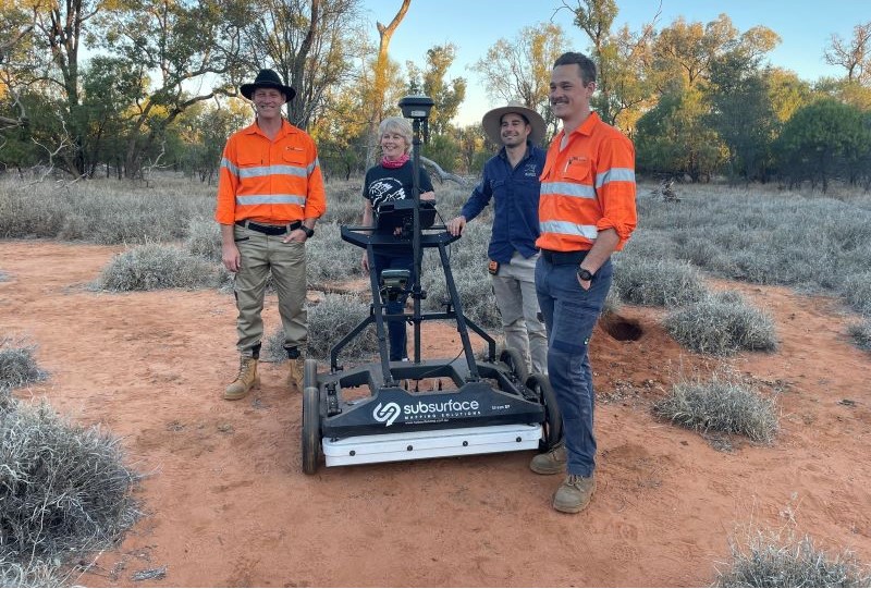 Ground penetrating radar used to source wombat burrows
